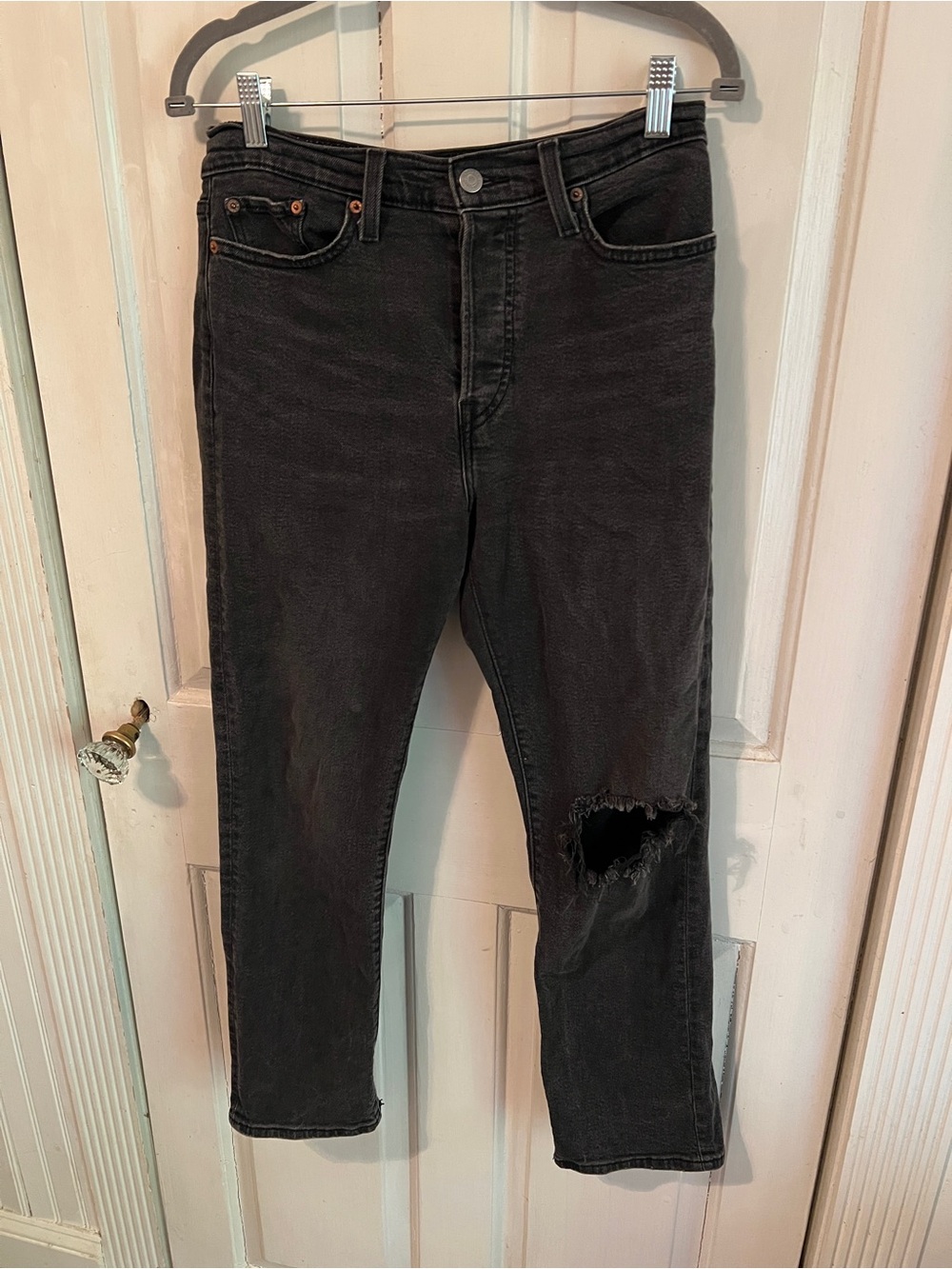 Levi’s Black Distressed Wedgie Jeans